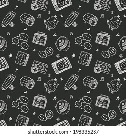 seamless doodle communication pattern