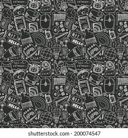 seamless doodle communication pattern