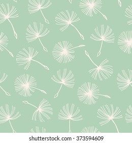 Seamless Doodle Dandelion Vintage Background.. Eps-8