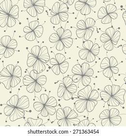seamless doodle floral pattern