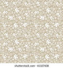 Seamless doodle flowers pattern in vector