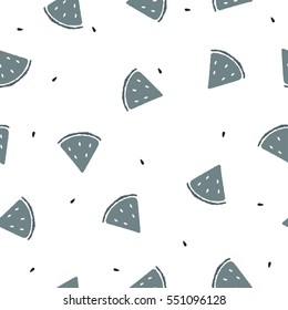 Seamless Doodle Fruit Background Pattern. Vector Illustration