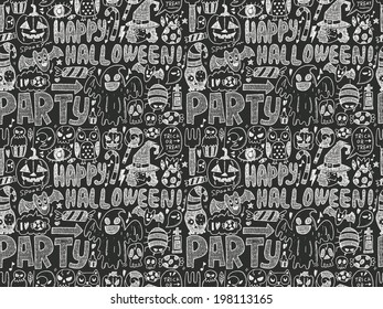 seamless doodle halloween holiday background