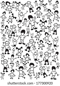 seamless doodle kids background