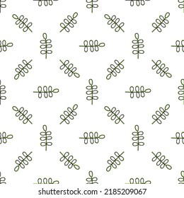 Seamless doodle leaves pattern for coloring book. Ethnic, floral, retro, vector, tribal design element. Seamless cute doodle background