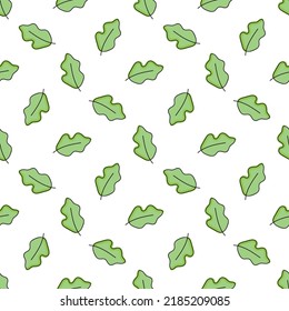 Seamless doodle leaves pattern for coloring book. Ethnic, floral, retro, vector, tribal design element. Seamless cute doodle background