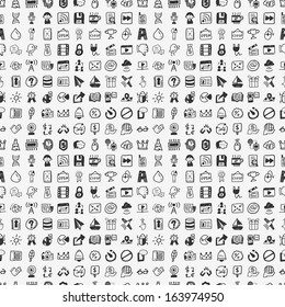 seamless doodle network pattern