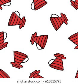 seamless doodle pattern. alternative coffee maker. device for brewing coffee.. vector illustration