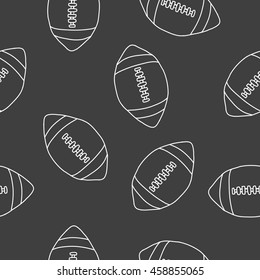 seamless doodle pattern. American football ball. vector illustration