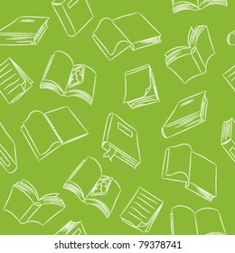 Seamless Doodle Pattern - Books