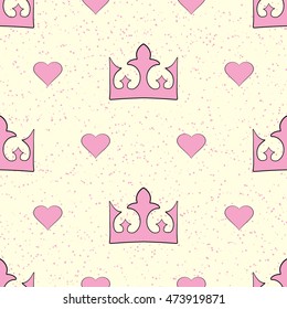 Seamless doodle pattern. Can be used for invitation, clothes, cover, textile, wallpaper. EPS 8