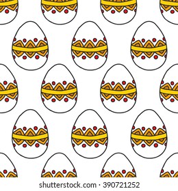 seamless doodle pattern. Easter egg. vector illustration
