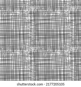 Seamless doodle pattern with fabric texture, kitchen napkin. Used for printing on paper, fabric, packaging, wallpaper, wall art. Eps10.
