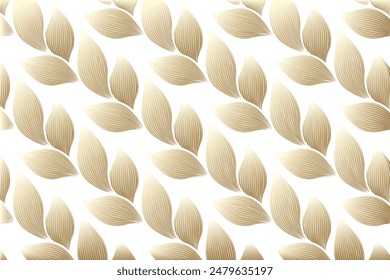 Seamless doodle pattern featuring soft leaf designs. Great for use in textiles, book covers, wallpapers, design projects, graphic art, printing, hobbies, and invitations.