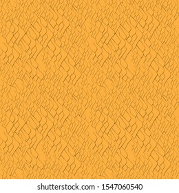  Seamless doodle pattern with  illustration. Line art vector pattern isolated on yellow background. Vector for home wallpaper, wall decoration and book cover