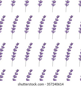 seamless doodle pattern. lavender. vector illustration