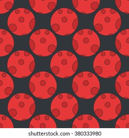 seamless doodle pattern. Mars. vector illustration