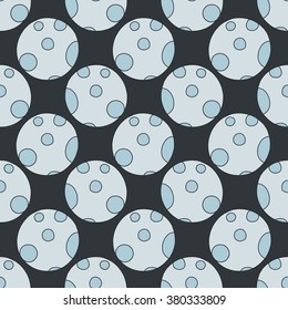 seamless doodle pattern. Pluto. vector illustration