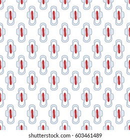 seamless doodle pattern. sanitary napkin. vector illuastration
