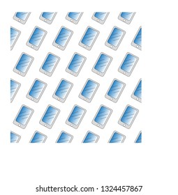 seamless doodle pattern smart phone
