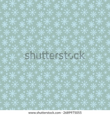 seamless doodle pattern with snowflakes, vector background