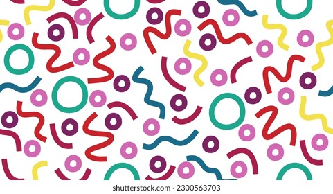 Esquivar el patrón de doodle sin foco. Patrón colorido de líneas abstractas de acritud. Fondo para la forma divertida de los niños