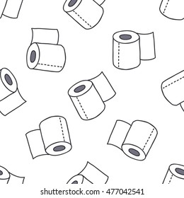 seamless doodle pattern. toilet paper. vector illustration