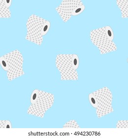 seamless doodle pattern. toilet paper seamless. vector illustration