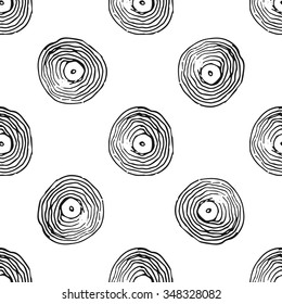 Seamless doodle pattern - vinyl records