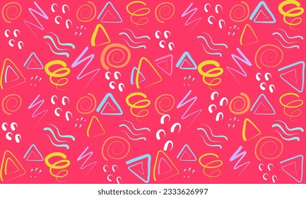 Seamless doodle retro patten vintage color