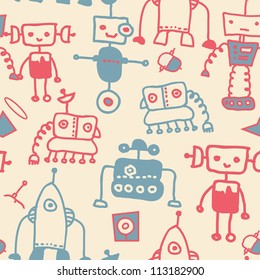 seamless doodle robots