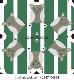 Seamless doodle soccer patterns with lines
