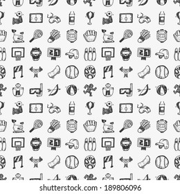 seamless doodle sport pattern
