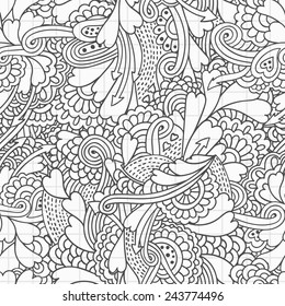 seamless doodle valentine pattern