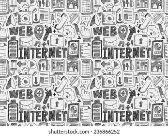 seamless doodle web background