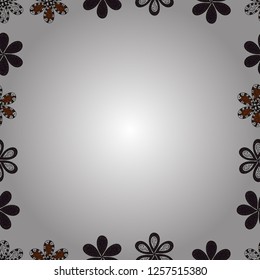 Seamless. Doodles elements hand drawn frames. Illustration in white, gray and purple colors. Vector illustration.