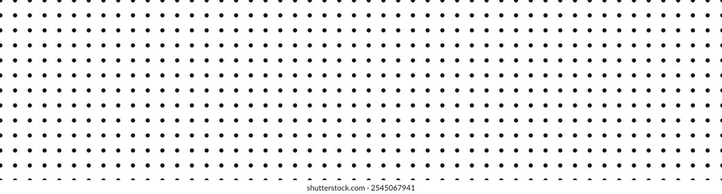 Seamless dot grid pattern background with notebook paper texture. Bullet journal and graph page design with small points. Flat vector illustration isolated