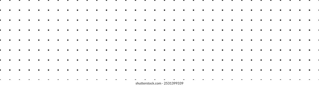 Padrão de grade de pontos uniforme com textura de bloco de anotações. Plano de fundo geométrico para diário de marcadores. Ilustração de vetor plano isolada em fundo branco.