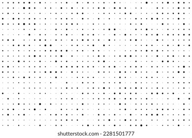 Seamless dot pattern. Abstract dotted background in pop art and Polka style. Seamless black dot grid background. Vector