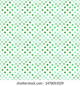 Seamless dot pattern background design - abstract green vector illustration from circles