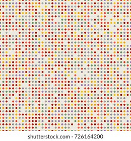 Seamless dot pattern. Colorful vintage dot background. Vector background