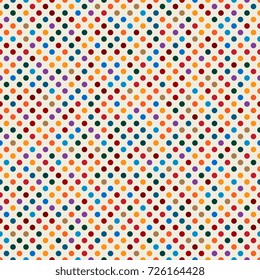 Seamless dot pattern. Colorful vintage dot background. Vector background