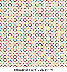Seamless dot pattern. Colorful vintage dot background. Vector background