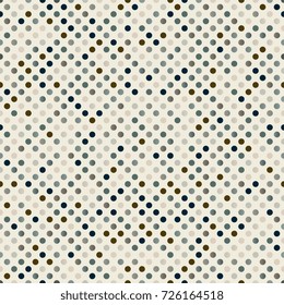 Seamless dot pattern. Colorful vintage dot background. Vector background
