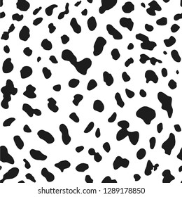 Seamless dot pattern. Seamless pattern of dalmatian spots. Animal print
