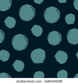 Seamless dot pattern. Hand painted circles.