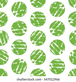 Seamless dot pattern. Hand painted circles.