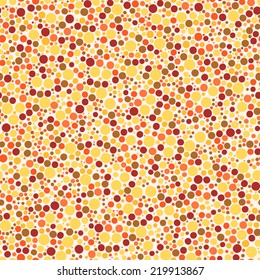 Seamless dot pattern. Not ordered. Chaotic colorful dots. Circus mood.