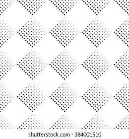 Seamless dot pattern. Simple black and white background. Seamless pattern with small dots. Halftone dot pattern for wallpaper, web page, poster, textile design, cover, banner, wrapping paper.