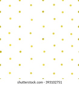 Seamless  dot pattern. Tiny hand drawn golden circles. 